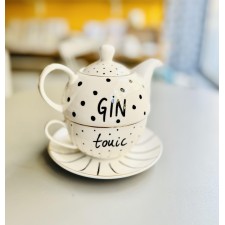 Дводелен порцелански чајник "Gin Tonic"