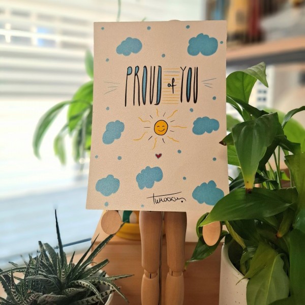 Картичка „Proud of you“