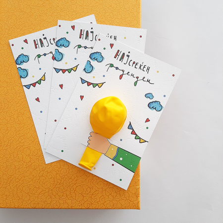 Картичка со балонче  „Најсреќен роденден“