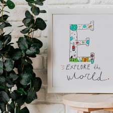 Постер во рамка "Explore the world"