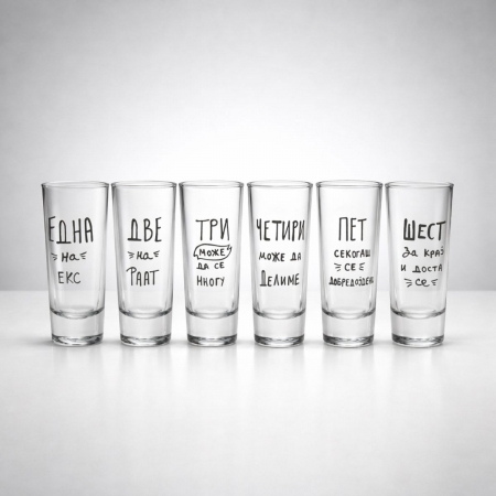 Сет за ракија ШЕСТ ЗА КРАЈ ДОСТА СЕ