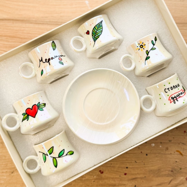 Бисерен сет за еспресо "Мераци" 