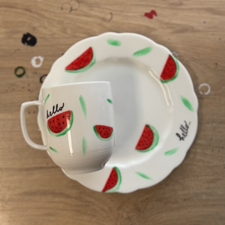 Овошен сет од чинија и чаша со овошје по избор