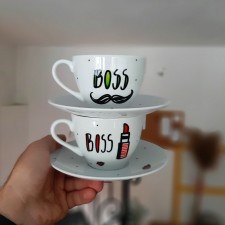 Сет шолји со тацна "BOSS"