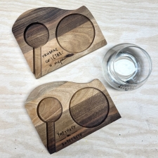 Сет даска за виски и чаша