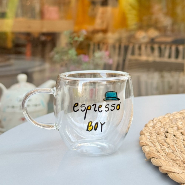Шолја за еспресо со дупло дно "espresso boy" 