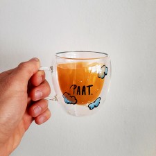 Стаклена шолја со дупло дно "Раат"
